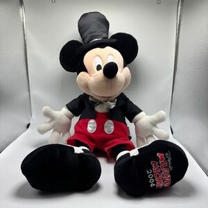 Milestone Mickey Mouse Top Hat Limited Edition 2004 Disney 21" PLUSH 75th Anniv